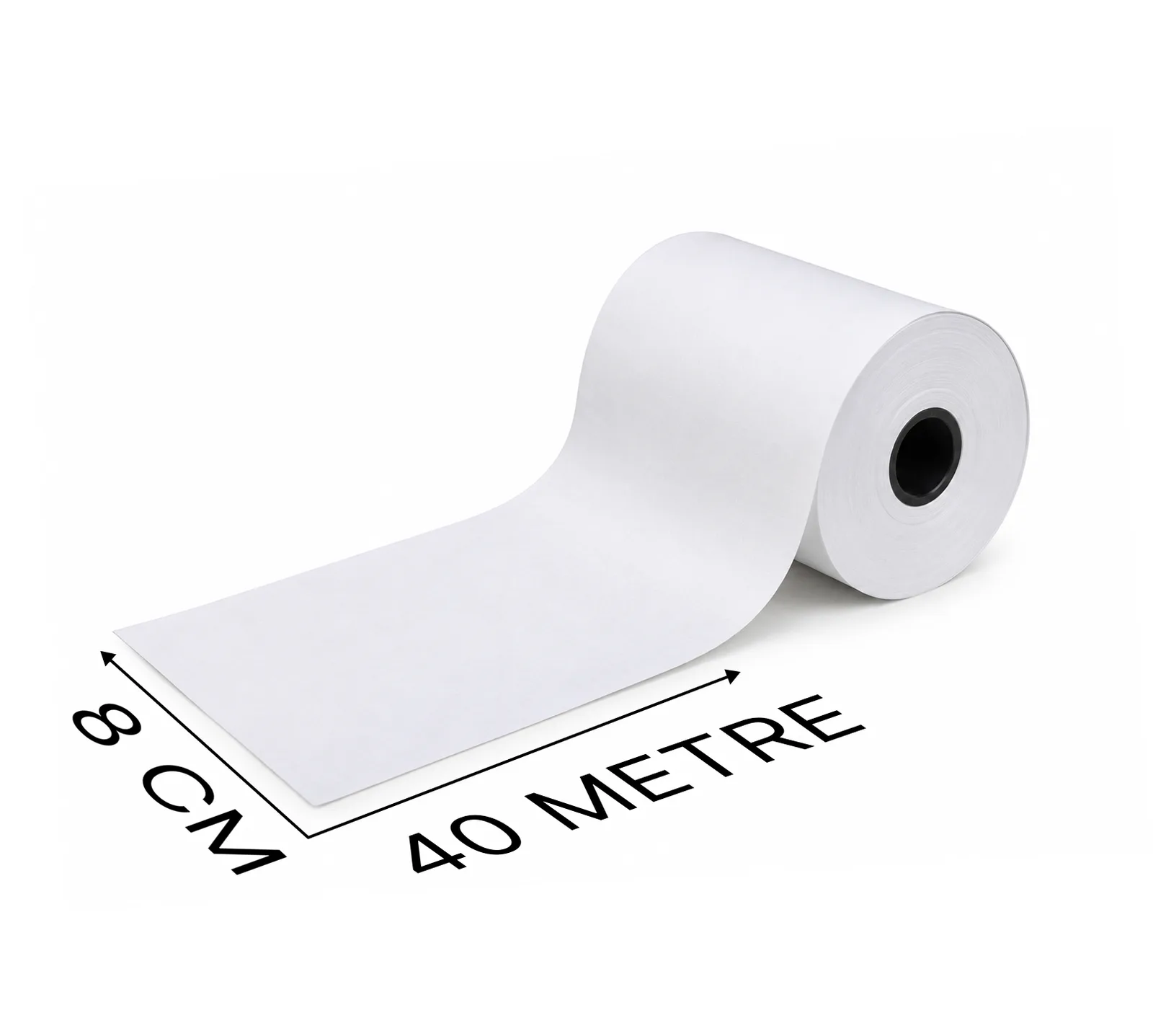 80x40 Adisyon Rulosu Bilgi Fişi, Termal Rulo, Pos Yazıcı Rulosu 40 Metre 10'lu Paket